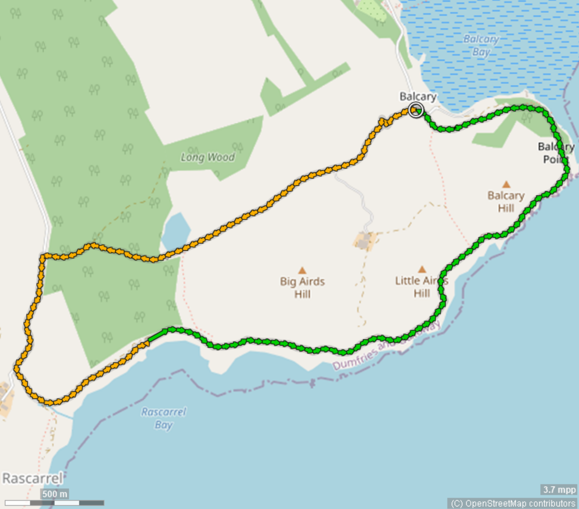 Walk Auchencairn to Torr Point circular